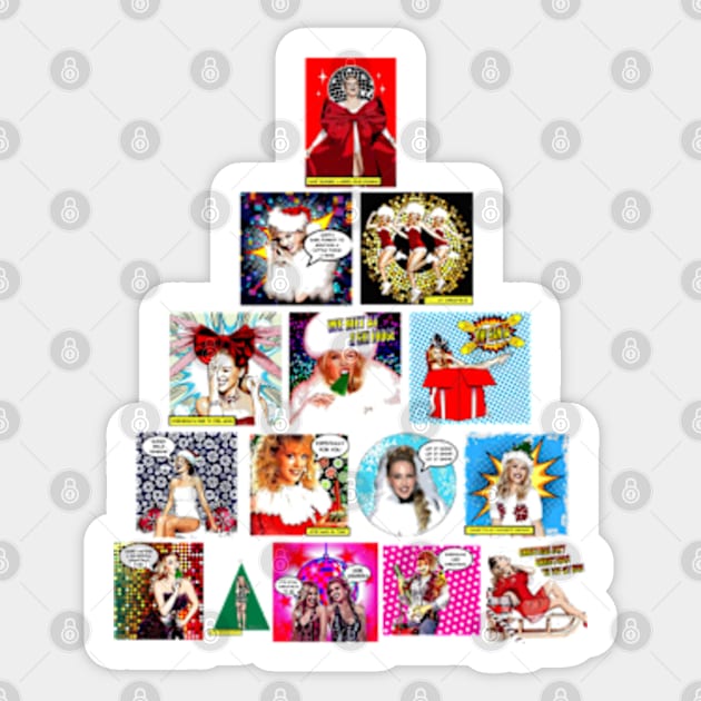 Kylie Minogue - Pow Wow Kissmas Tree Sticker by FashionGoesPop